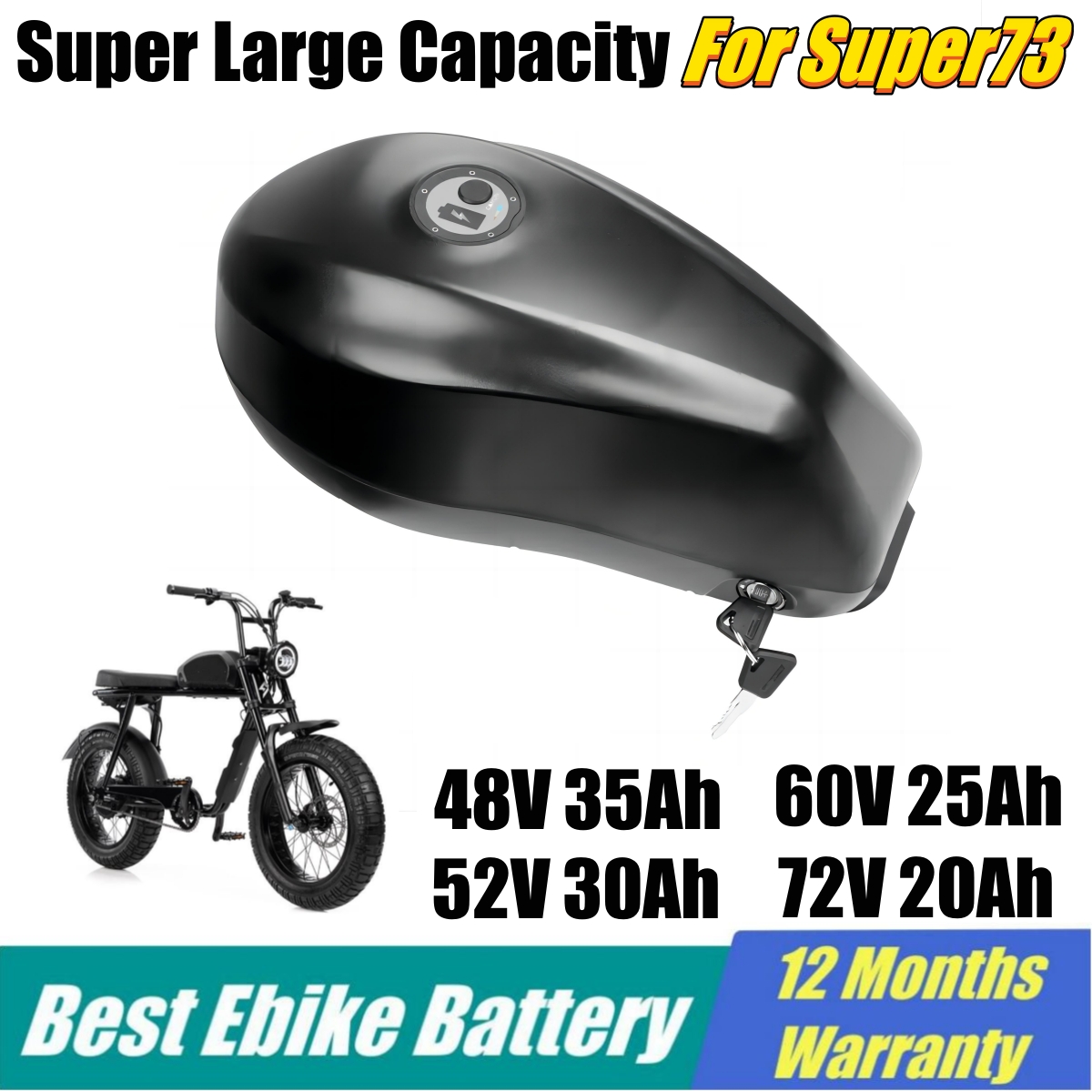 60V 30Ah 21700 Battery Pack - Reemplazo de batería de bicicleta eléctrica