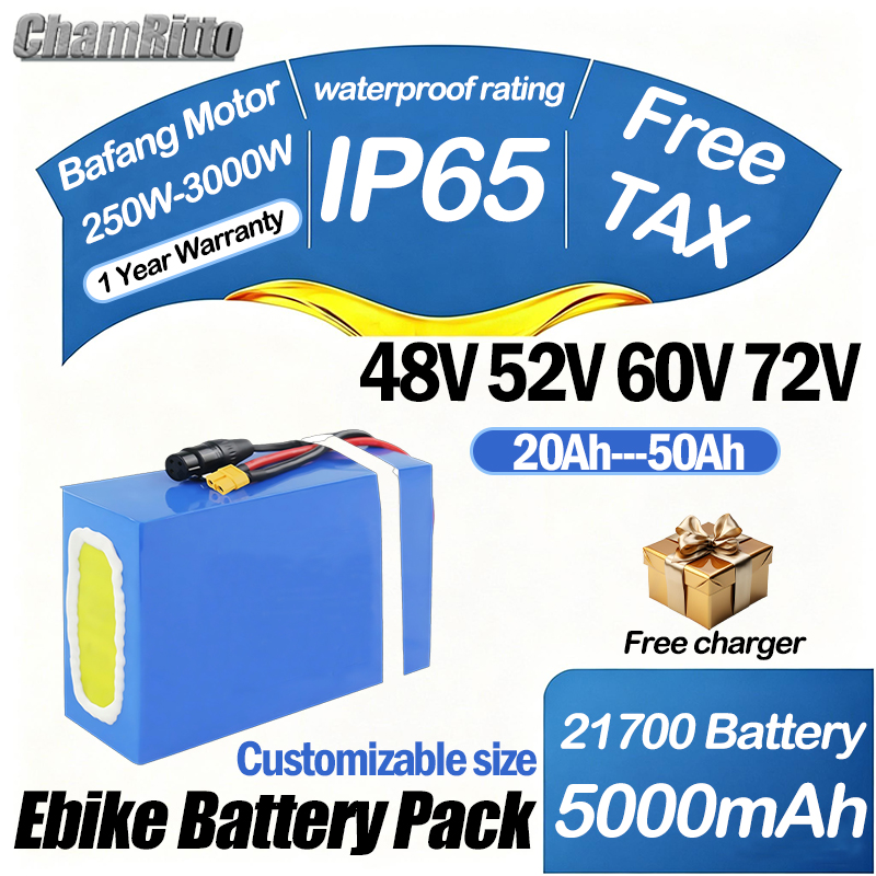 60V 30Ah 21700 Battery Pack - Batería de bicicleta eléctrica de 60V