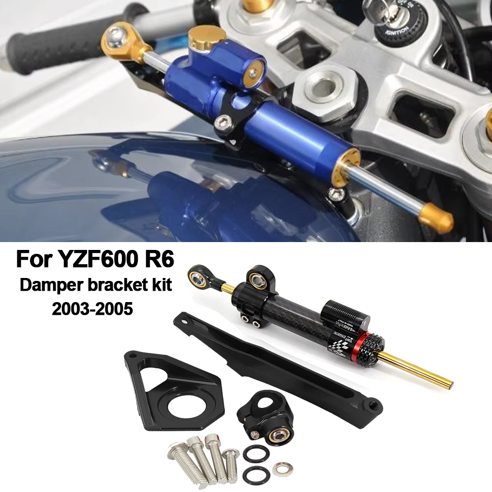 Steering Damper Stabilizer Kit Cnc - Para YAMAHA YZF600 R6 2003-2005 accesorios