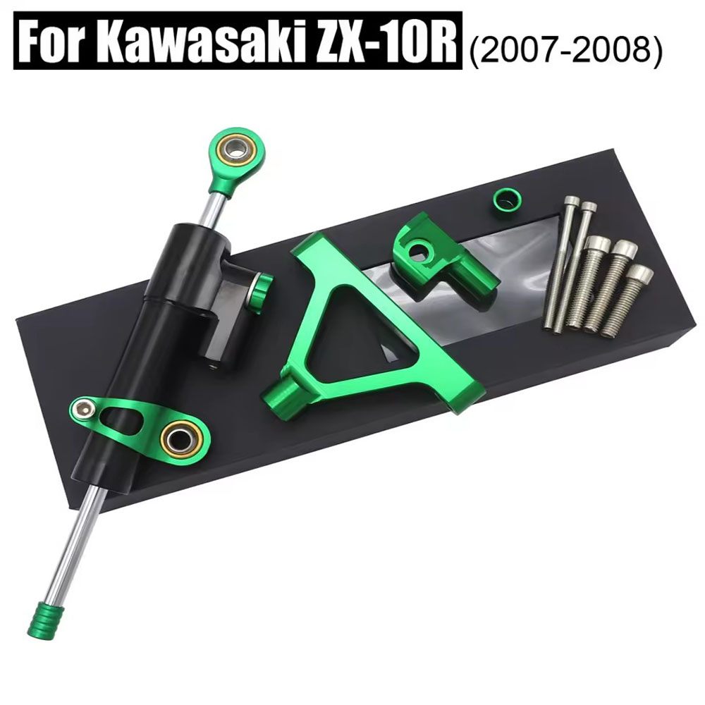 Steering Damper Stabilizer Kit Cnc - Para Kawasaki ZX10R 04-05, Amortiguador de