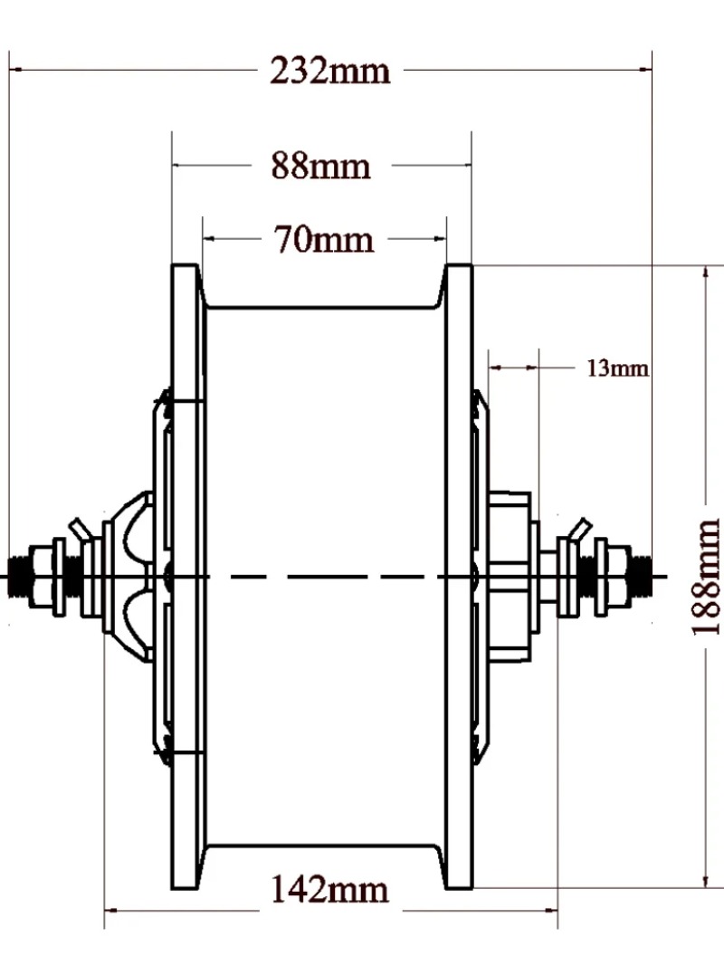 60V 5000W Brushless Hub Motor - Motor de buje sin escobillas y