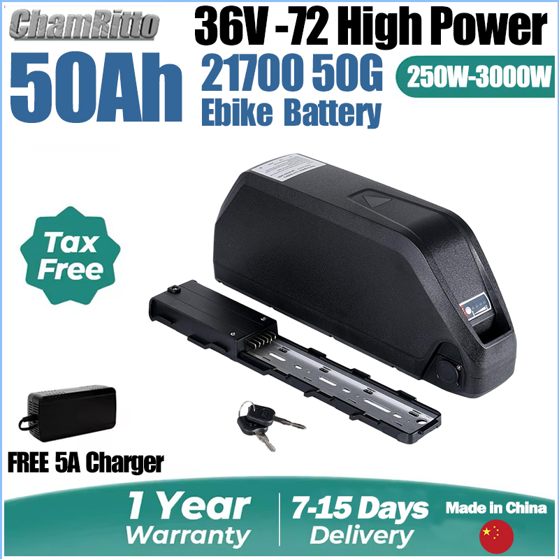 60V 30Ah 21700 Battery Pack - Batería para Bicicleta Eléctrica 48V 30AH