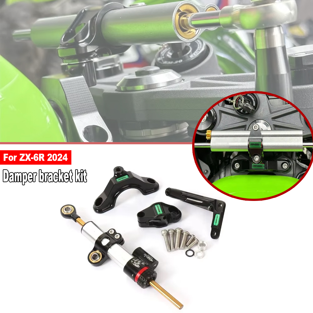 Para Kawasaki Ninja ZX 6R ZX-6 - Steering Damper Stabilizer Kit Cnc reseña y precio