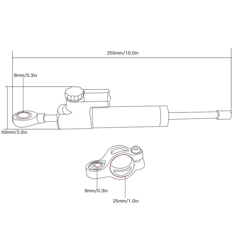 Kit de Soporte de Montaje para - Steering Damper Stabilizer Kit Cnc reseña y precio
