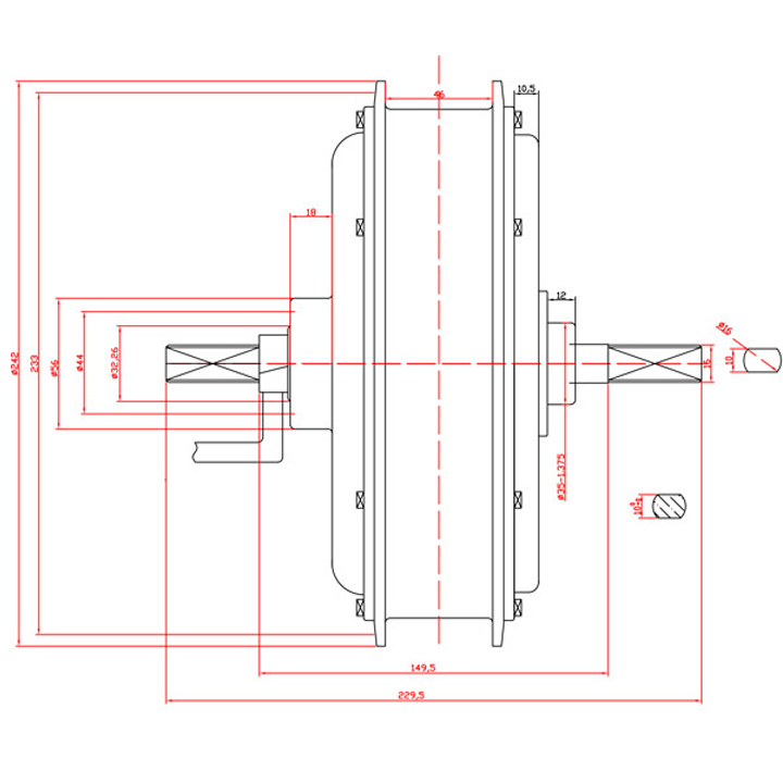 1,85X 19 60V 72V 3000W 5000W r - 60V 5000W Brushless Hub Motor reseña y precio