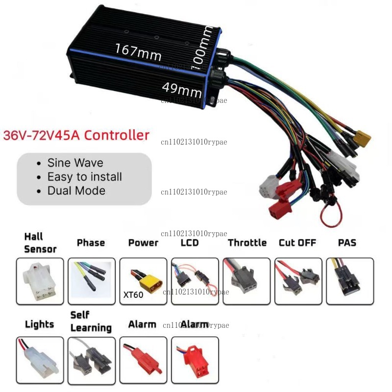 Controlador de Onda Sinusoidal - 72V 45A Dual Controller reseña y precio